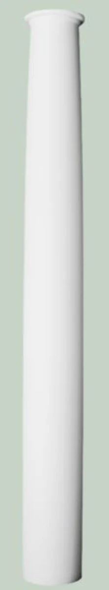 Barock Zierelement Wanddeko Säule Weiß Ø 22 x H. 202 cm - Runde Deko Säule im Barockstil