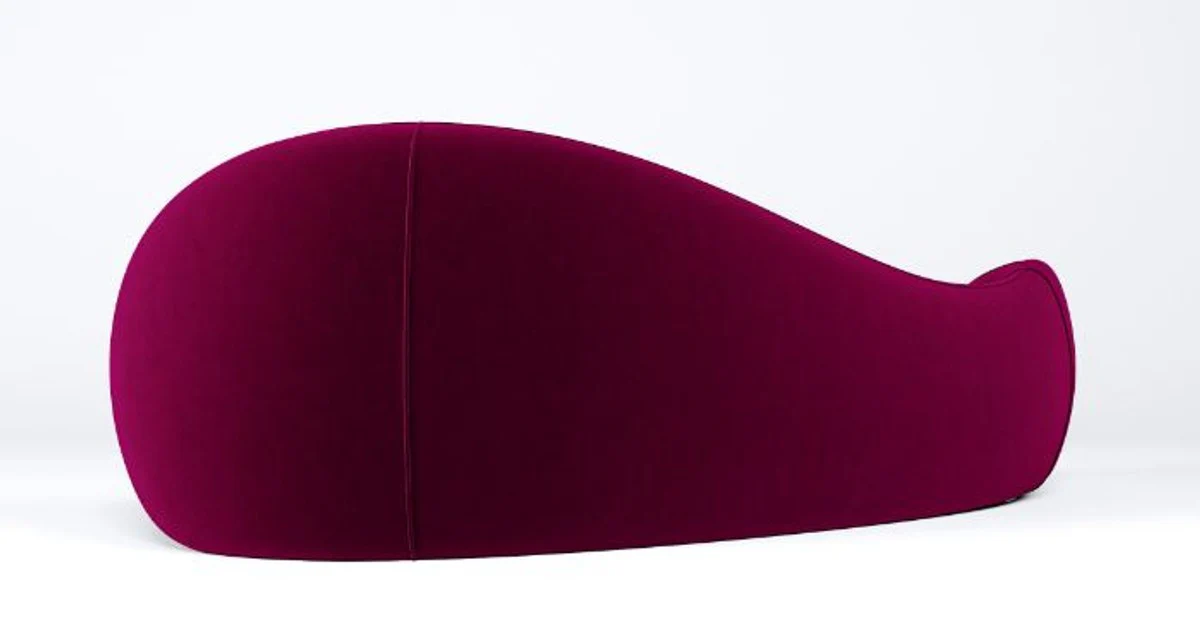 Luxus Samt Sofa Lila 280 cm - Wohnzimmer Sofa & Hotel Möbel