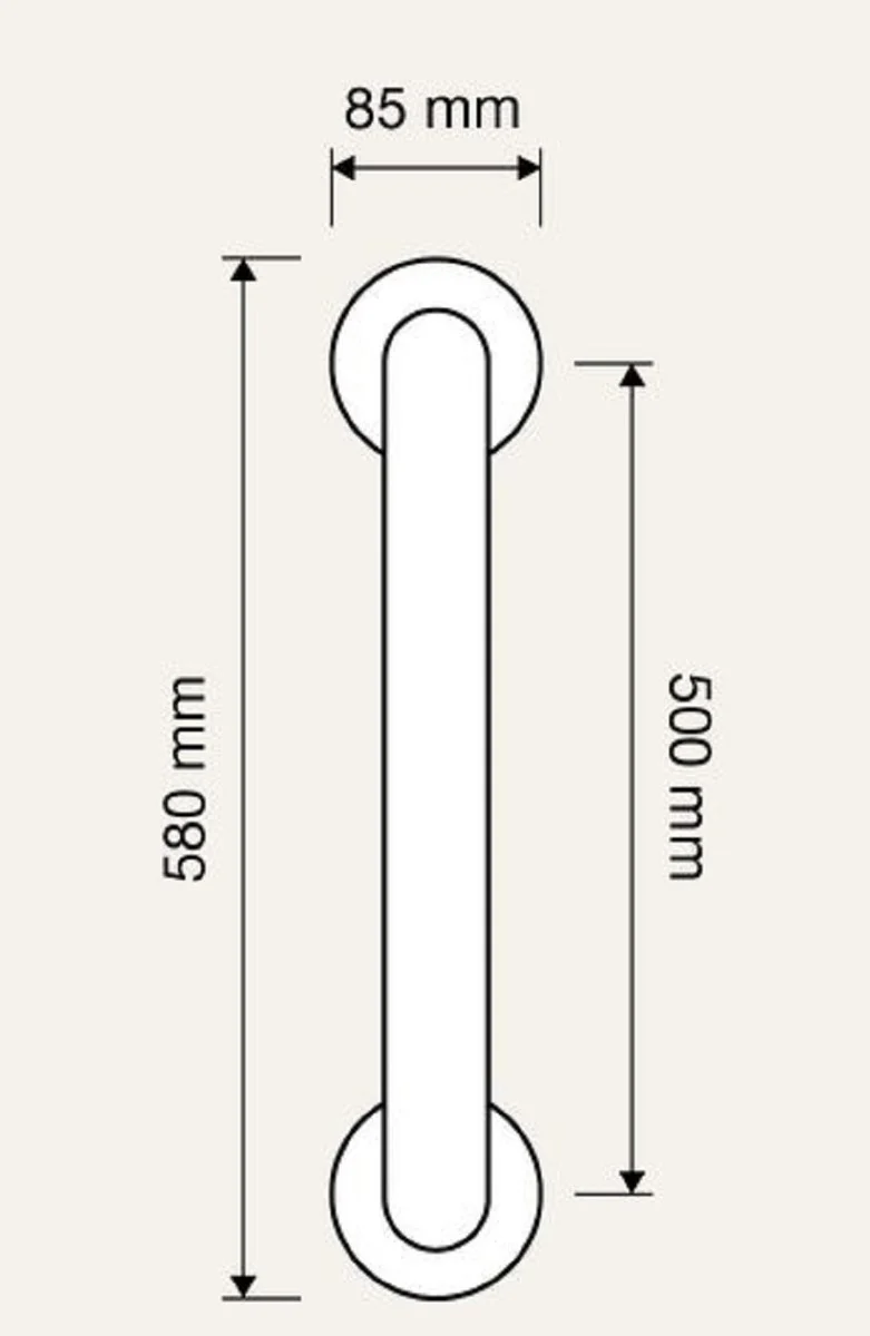 Jugendstil Türgriff Set Französisches Gold 8,5 x 58 cm - Barock & Jugendstil Hotel Accessoires