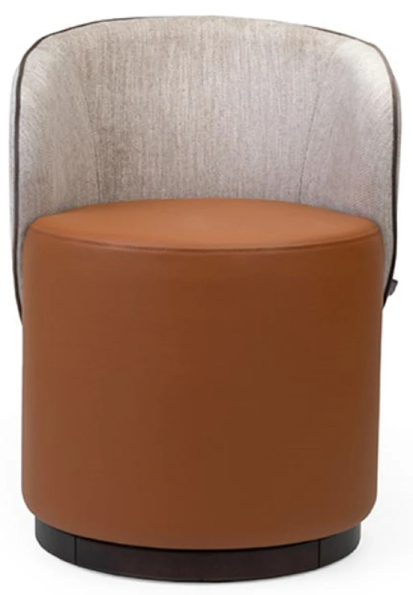 Luxus Hocker Braun / Grau H. 78,5 cm - Luxus Wohnzimmer & Hotel Möbel