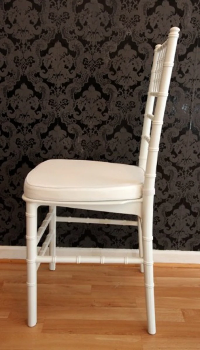 Designer Acryl Stuhl inkl Sitzkissen Weiß/Weiß - Ghost Chair white - Polycarbonat Möbel - Polycarbonat Stuhl - Acryl Möbel - Geisterstuhl