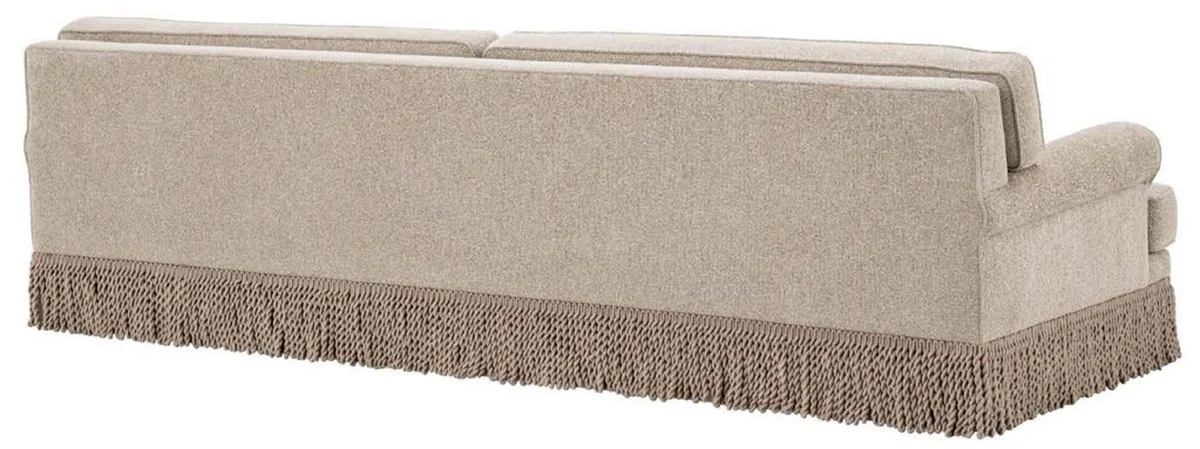 Luxus Wohnzimmer Sofa Beige 277 x 101 x H. 77 cm