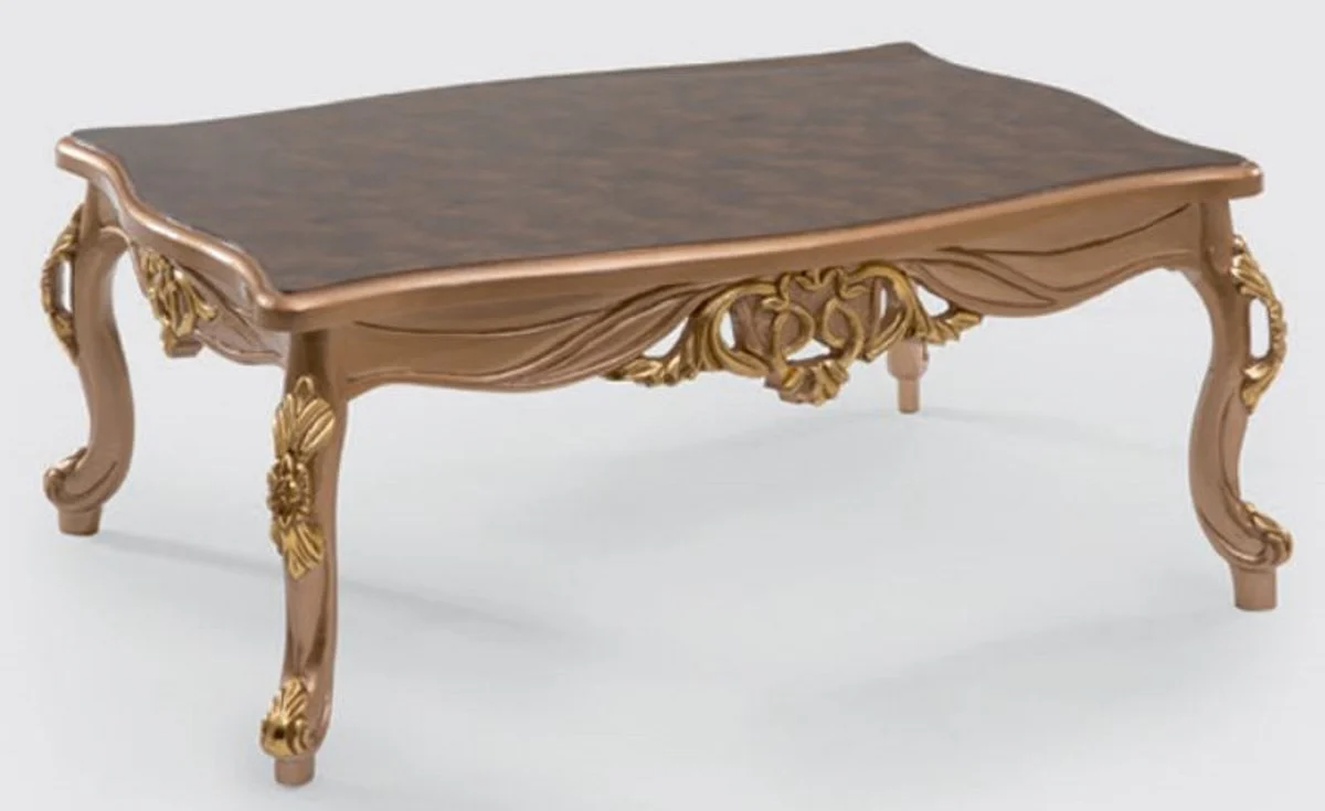 Luxus Barock Wohnzimmer Set Lila / Grau / Gold - 2 Sofas & 2 Sessel & 1 Couchtisch - Handgefertigte Wohnzimmer Möbel im Barockstil - Edel & Prunkvoll