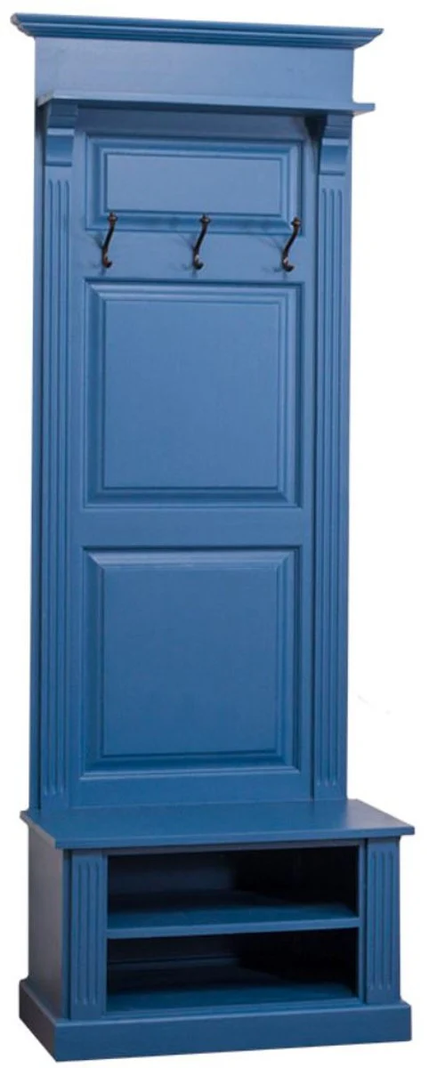Landhausstil Garderobe Blau 79 x 41 x H. 210 cm - Landhausstil Garderobenschrank