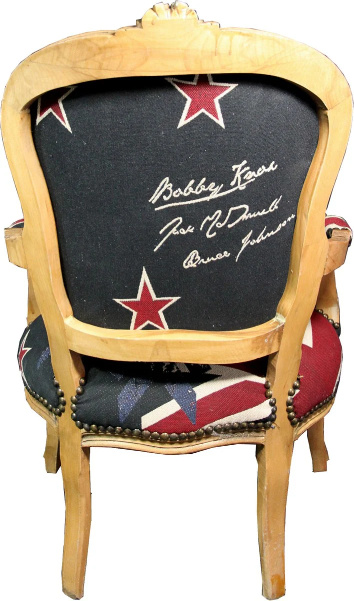 Barock Salon Stuhl New Zealand / Holzfarbig - Neuseeland Fashion Möbel