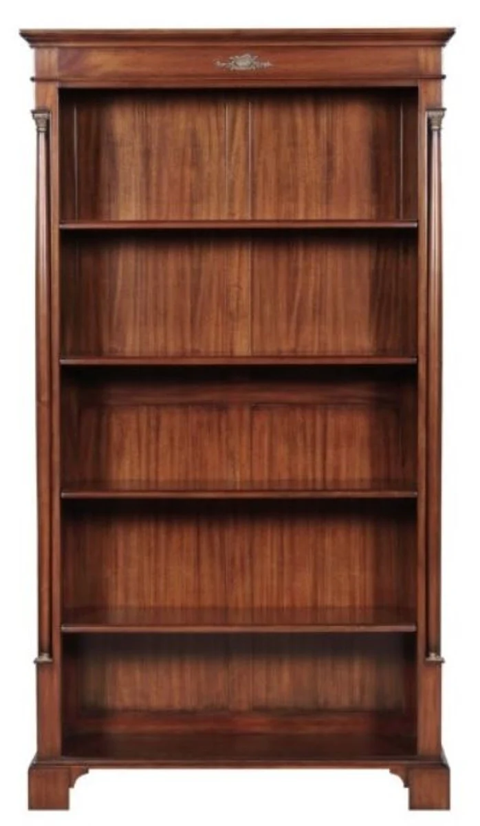 Luxus Barockstil Bücherschrank / Regalschrank Braun 103 x 32 x H. 185,5 cm - Barock Wohnzimmermöbel