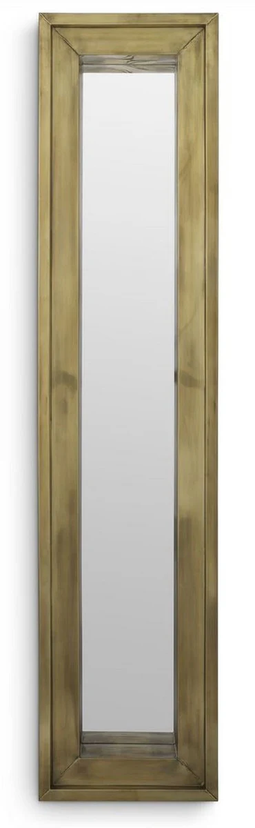 Luxus Wandspiegel Vintage Messingfarben 45 x 20 x H. 200 cm - Wohnzimmer Spiegel - Schlafzimmer Spiegel - Garderoben Spiegel - Luxus Möbel