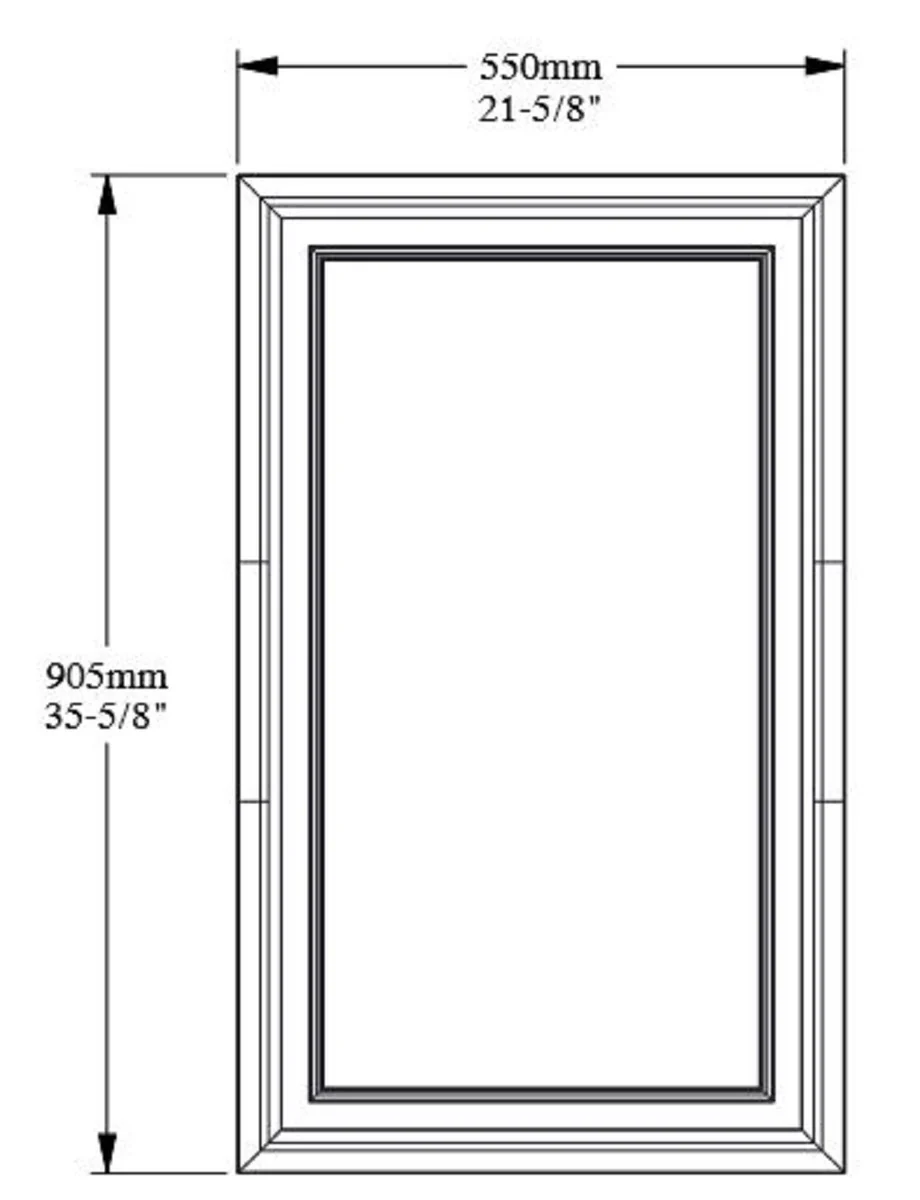 Wandpaneel Weiß 55 x 1,7 x H. 90,5 cm - Rechteckiges Paneel - Deko Accessoires