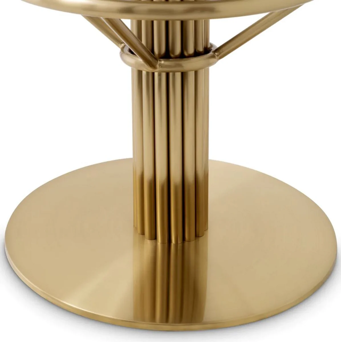 Luxus Samt Barstuhl Dunkelgrau / Messing H. 103 cm - Hotel & Bar Möbel