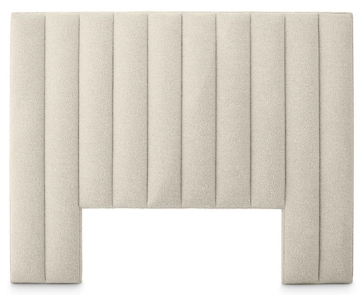 Luxus Bett-Kopfteil Cremefarben 232 x 14 x H. 178,5 cm - Schlafzimmer Möbel - Hotel Möbel - Luxus Qualität