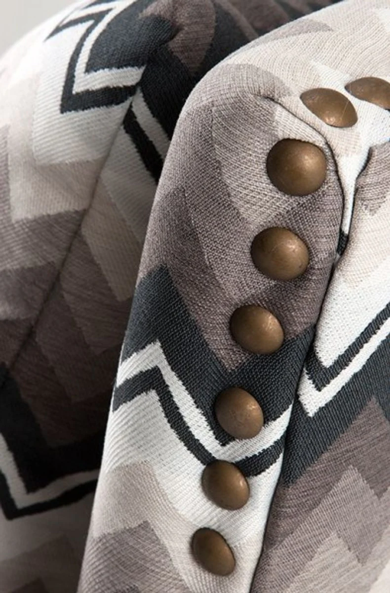 Luxus Lounge Sessel Zickzack Braun - Hotel Möbel