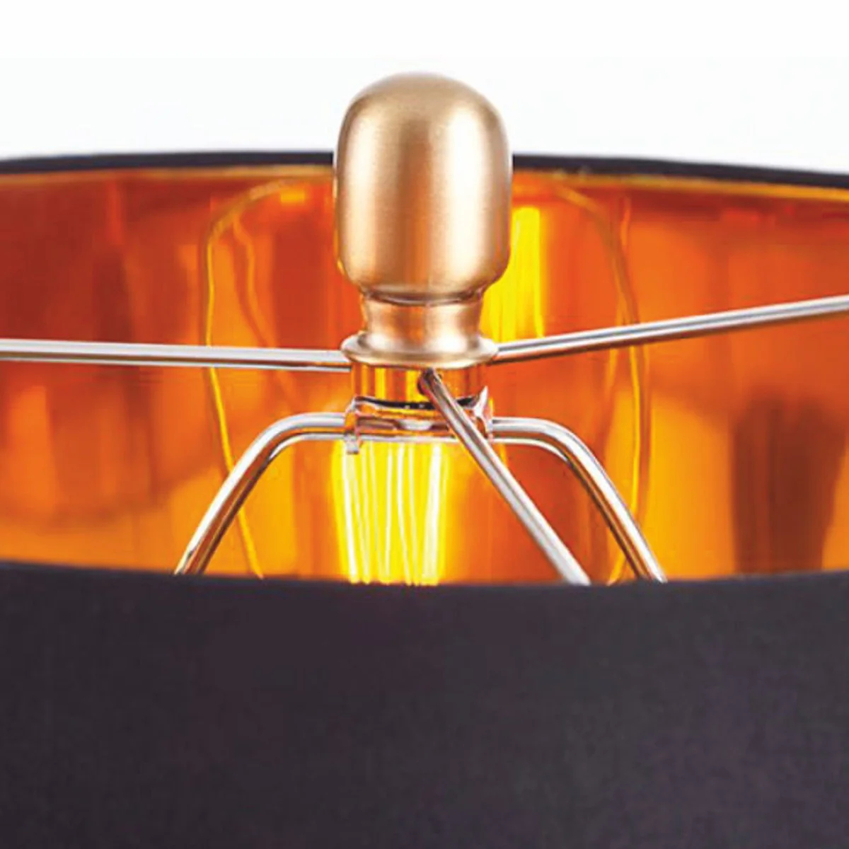 Luxus Tischleuchte Messing / Schwarz H. 65 cm - Luxus Leuchten