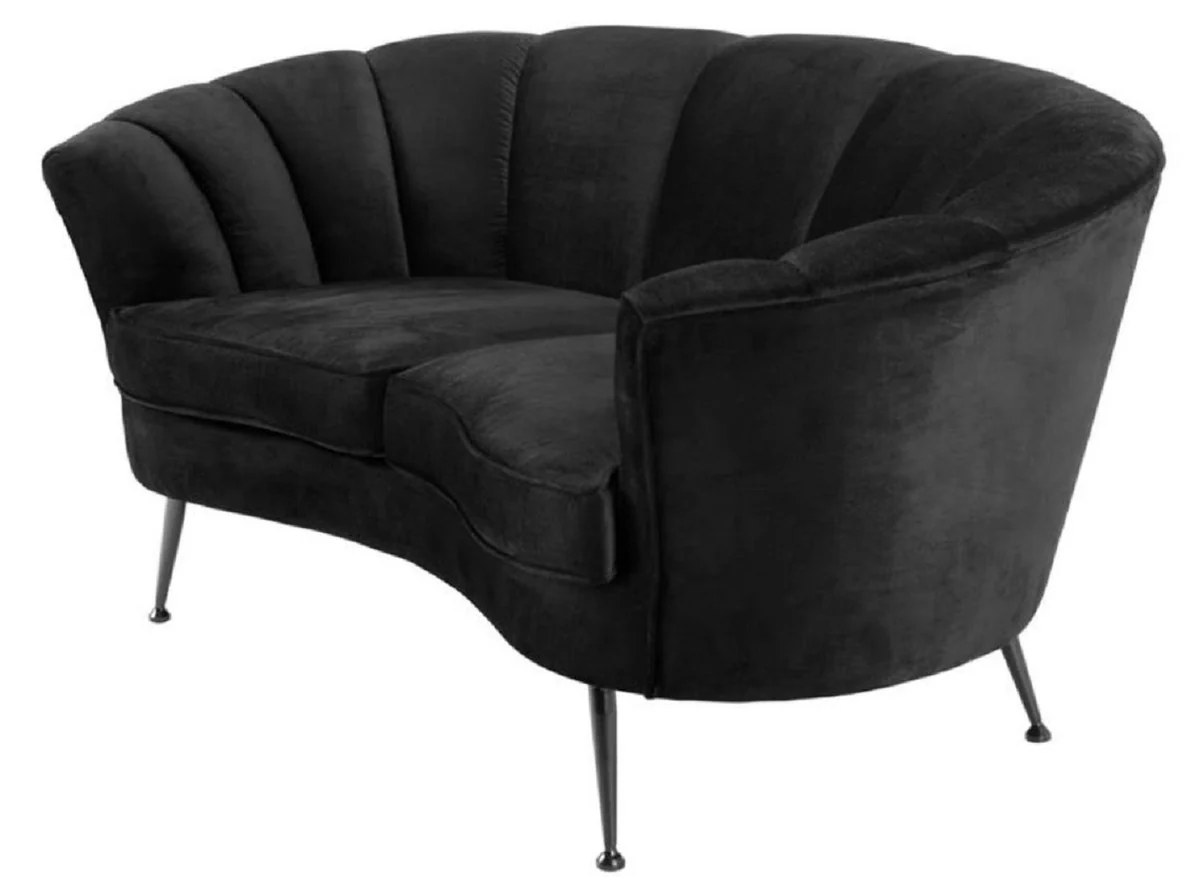 Designer Sofa Schwarz / Dunkelbronze 164 x 74 x H. 73 cm - Luxus Kollektion