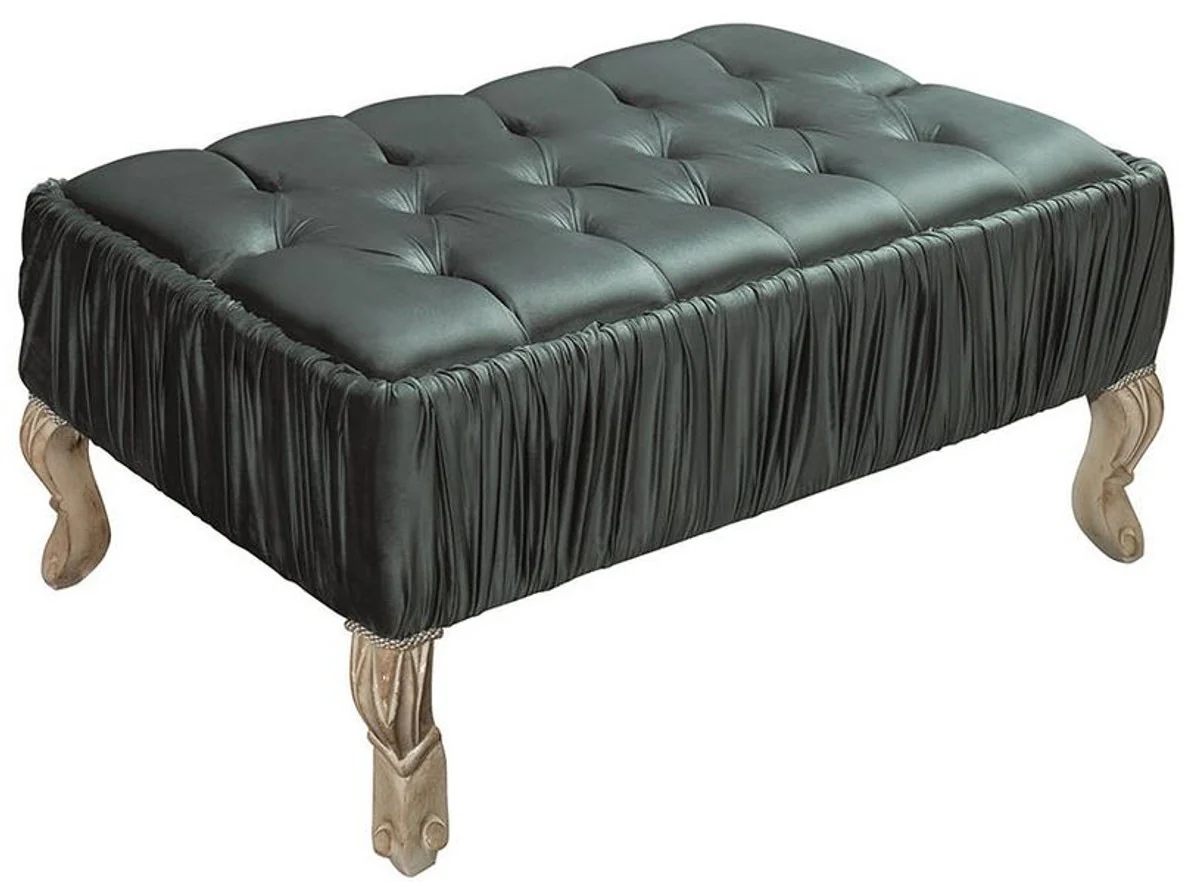 Luxus Barock Wohnzimmer Set Grün / Creme / Beige - 2 Sofas & 2 Sessel & 1 Couchtisch - Wohnzimmer Möbel im Barockstil - Edel & Prunkvoll