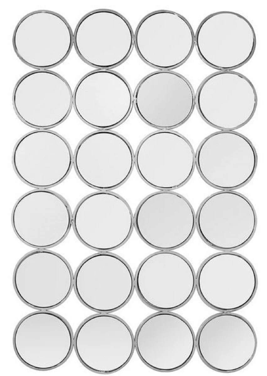 Luxus Edelstahl Wandspiegel Silber 80 x H. 120 cm - Designer Spiegel - Luxus Kollektion