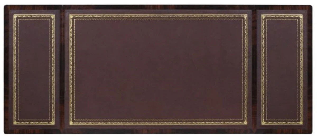 Luxus Barock Couchtisch Dunkelbraun / Braun 84 x 56,3 x H. 49,5 cm - Wohnzimmermöbel