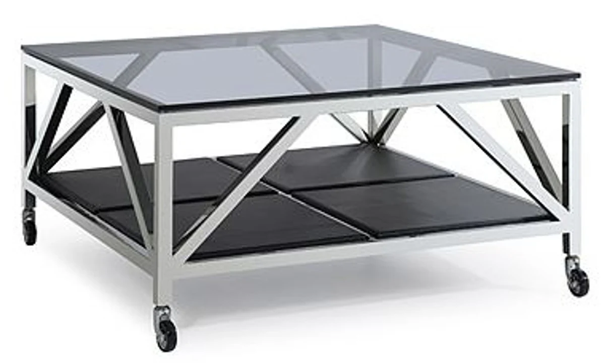 Luxus Couchtisch Silber 100 x 100 x H. 50 cm - Wohnzimmer Möbel