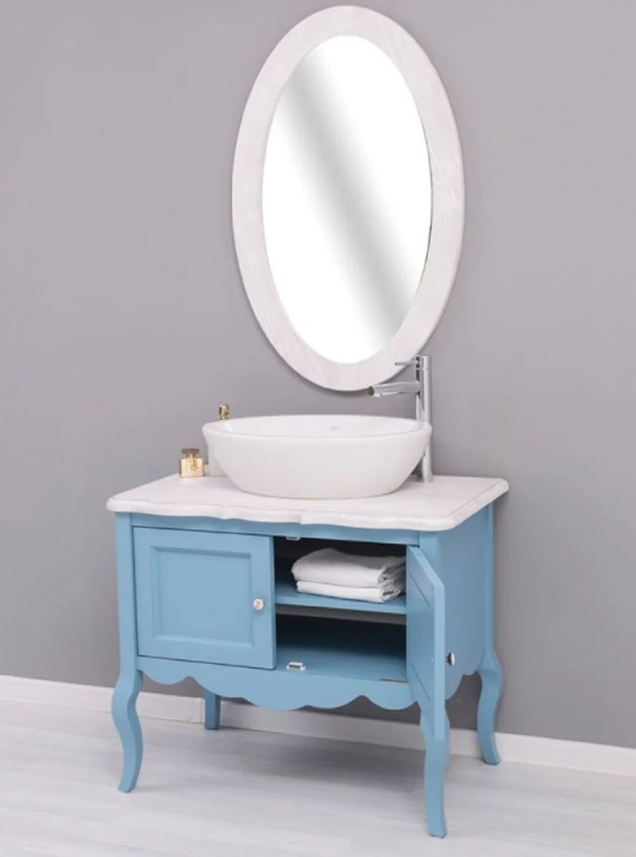 Landhausstil Badezimmer Set Hellblau / Hellgrau - Landhausstil Badezimmer Möbel