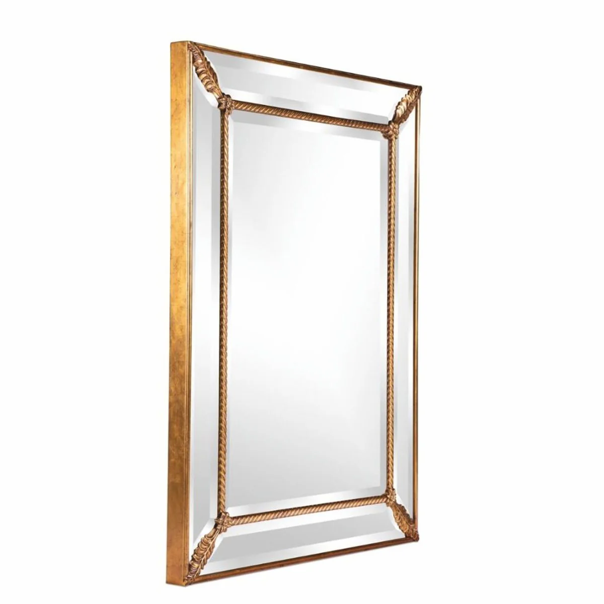 Luxus Barock Spiegel Antik Gold H. 123 cm - Barockstil Möbel