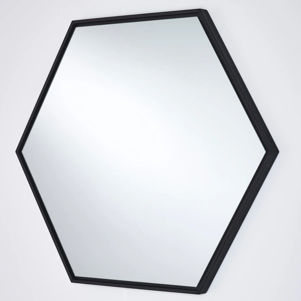 Luxus Spiegel mit schwarzem Holzrahmen 52 x H. 45 cm - Wohnzimmer Wandspiegel