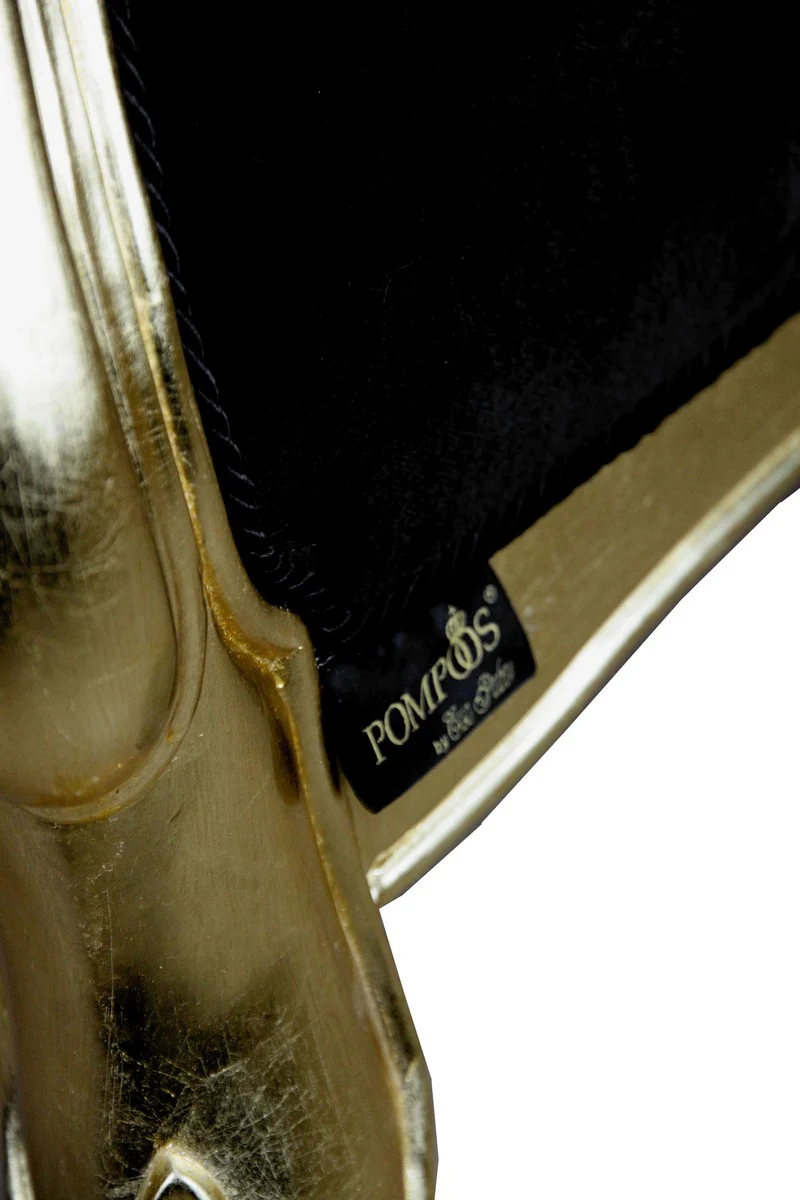 Pompöös by Luxus Ballon Barock Sessel Schwarz / Gold mit glitzernder Krone - Pompööser Barock Sessel designed by Harald Glööckler
