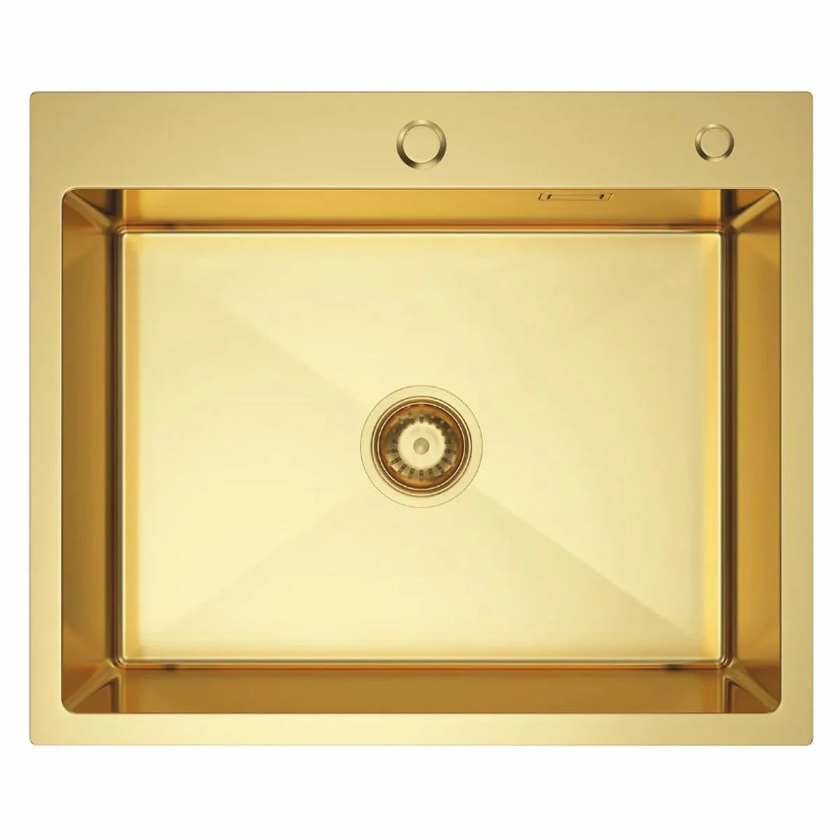 Luxus Edelstahl Spülbecken Gold 60 x 50 x H. 21 cm - Küchen Zubehör