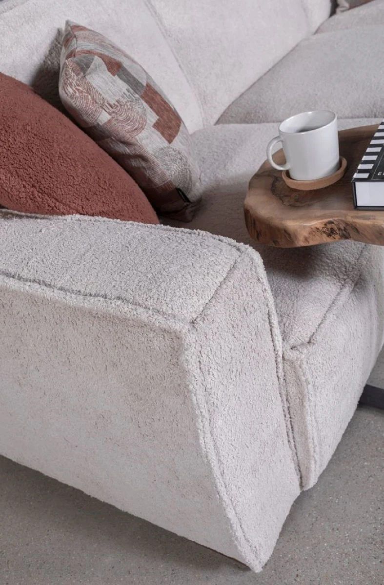 Luxus Ecksofa Grau / Braun 290 x 215 cm - Wohnzimmer & Hotel Möbel