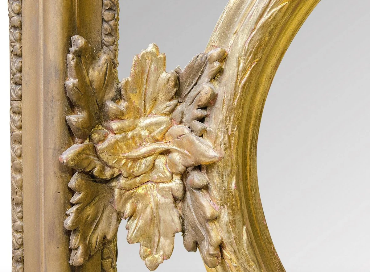 Barock Wandspiegel Gold 107 x H. 107 cm - Edel & Prunkvoll