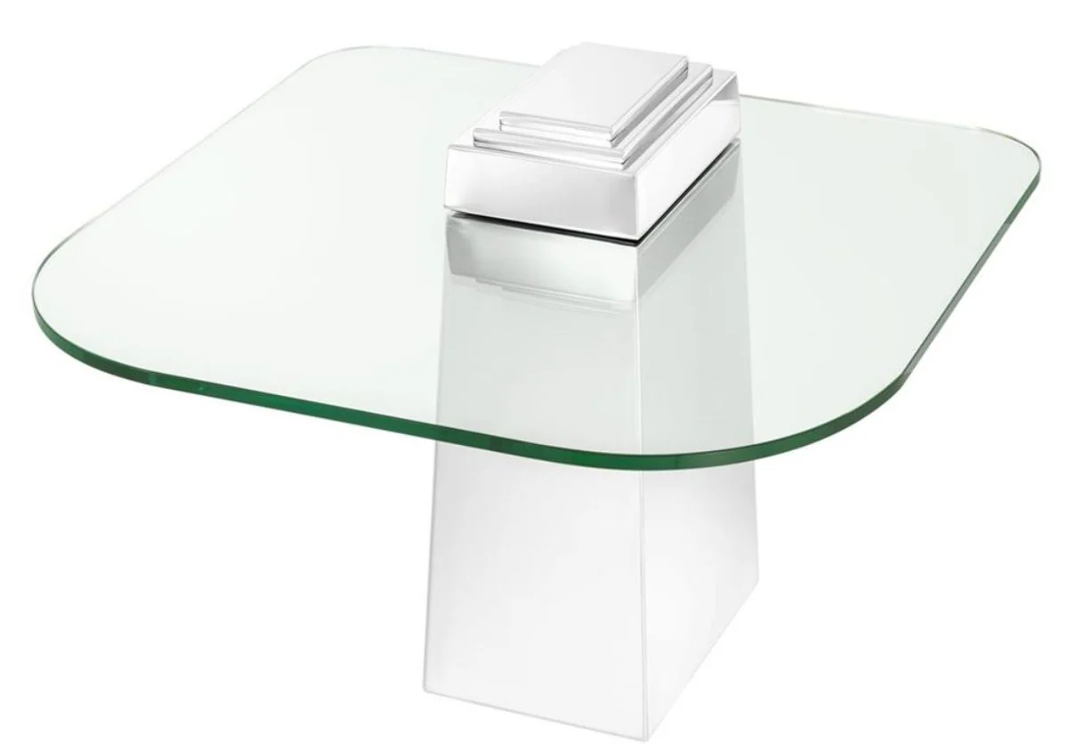 Luxus Beistelltisch Silber 65 x 65 x H. 51 cm - Luxus Qualität