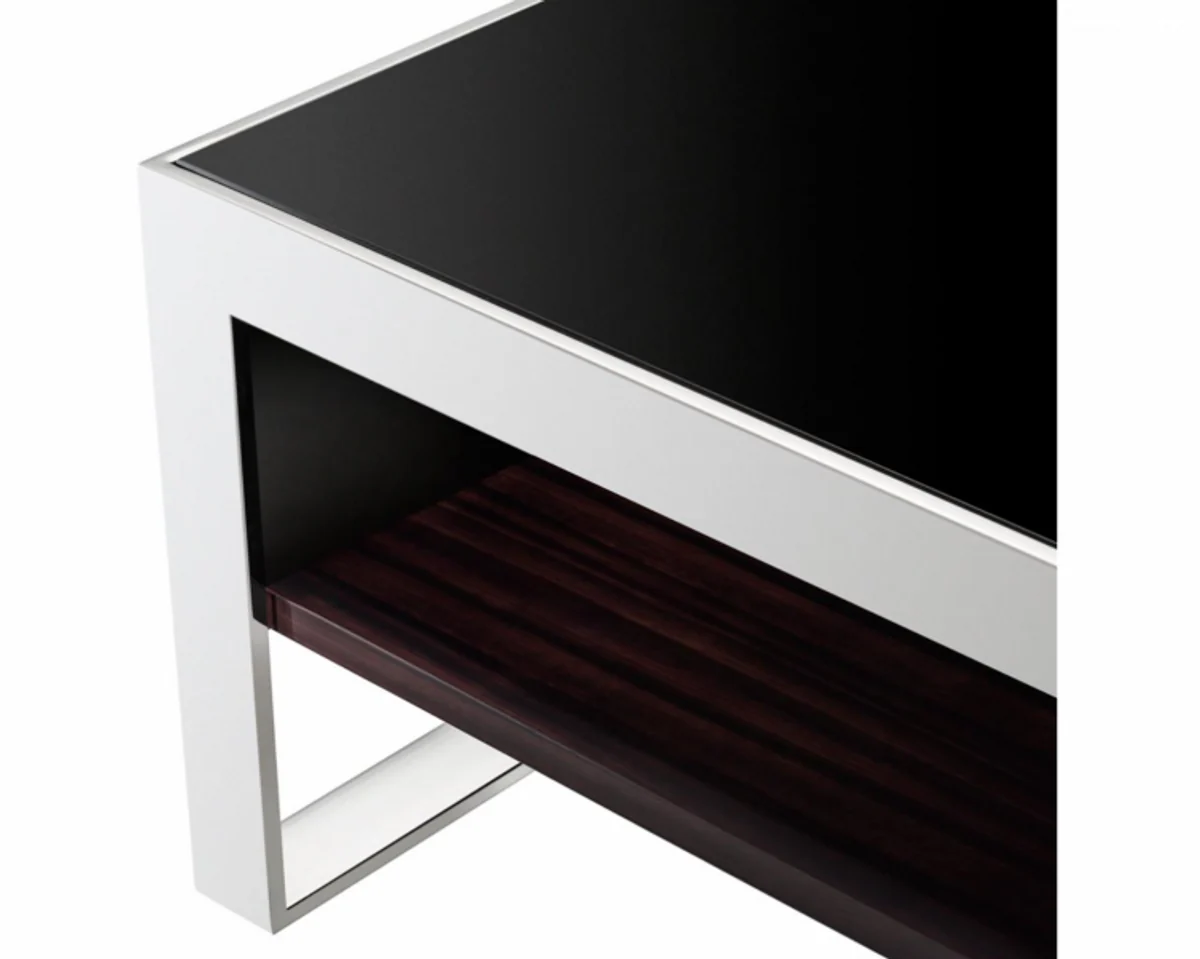 Art Deco Luxus Couchtisch Ebenholz 140 x 80 x H. 35 cm - Wohnzimmer Salon Tisch - Luxus Möbel