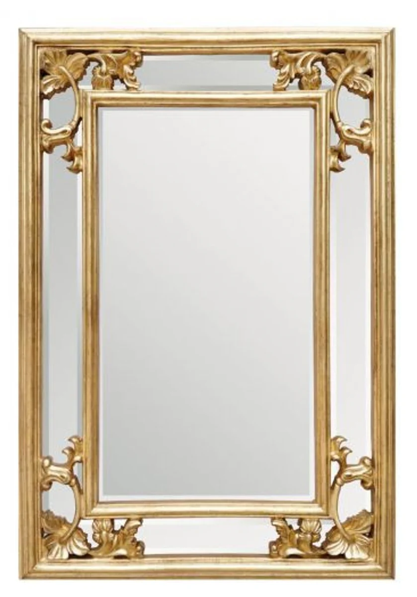 Barock Wandspiegel Gold H 96 cm B 66 cm - Edel & Prunkvoll - Goldener Spiegel