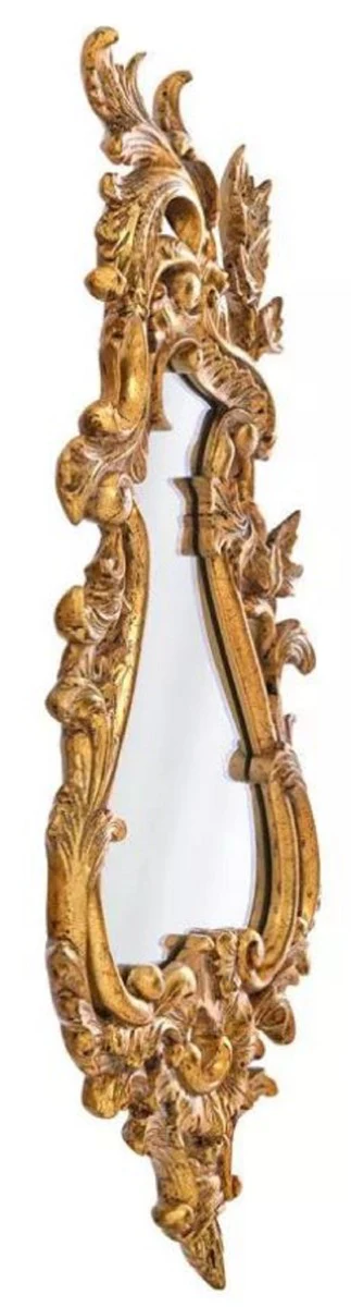 Luxus Barock Spiegel Antik Gold - Prunkvoller Massivholz Wandspiegel im Barockstil - Luxus Möbel im Barockstil - Barock Möbel - Edel & Prunkvoll