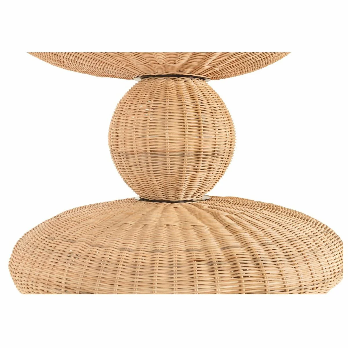 Luxus Rattan LED Hängeleuchte Naturfarben H. 147 cm - Luxus Pendelleuchten