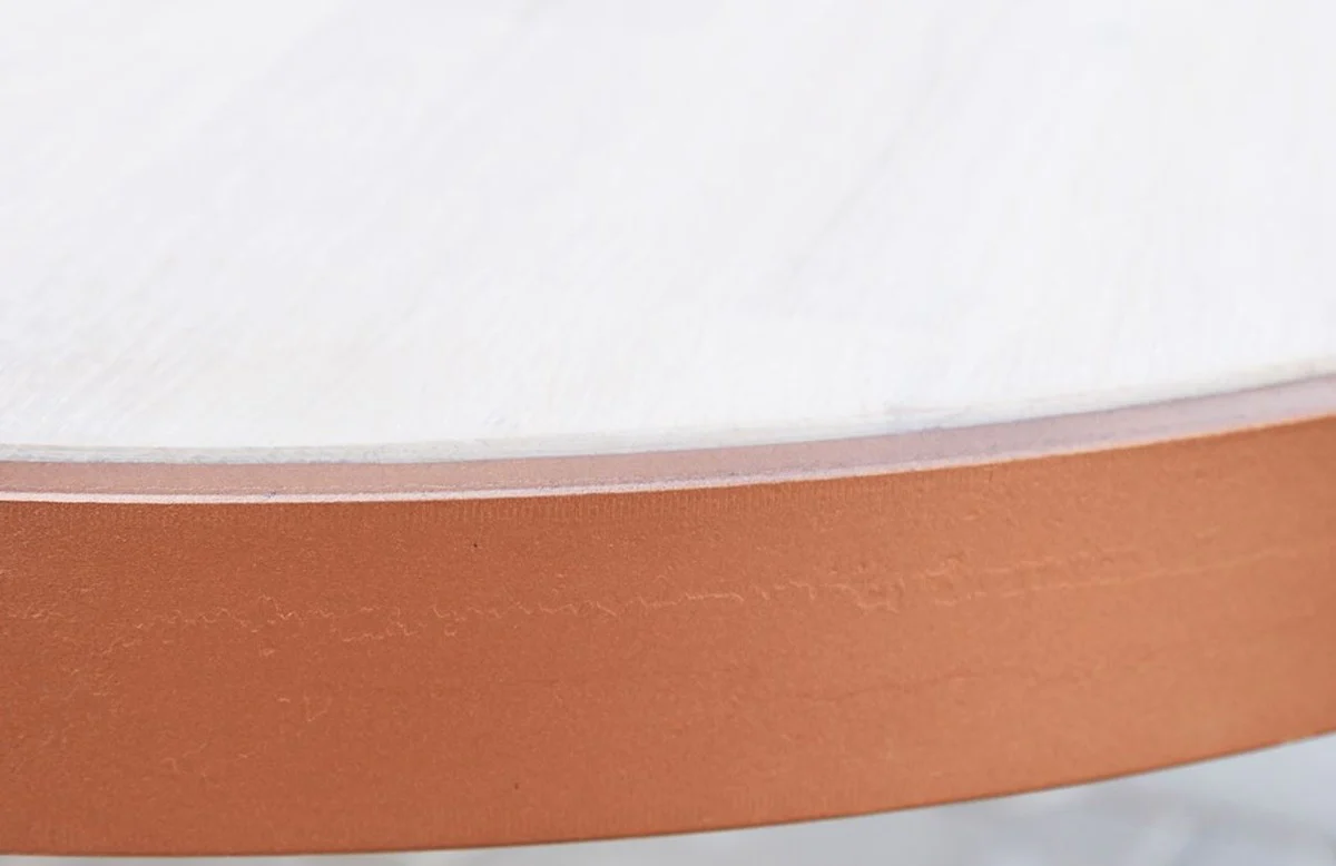 Massivholz Couchtisch - Verschiedene Farben & Größen - Runder Wohnzimmertisch mit rustikaler Eichenholz Tischplatte und Stahlrahmen - Wohnzimmer Möbel