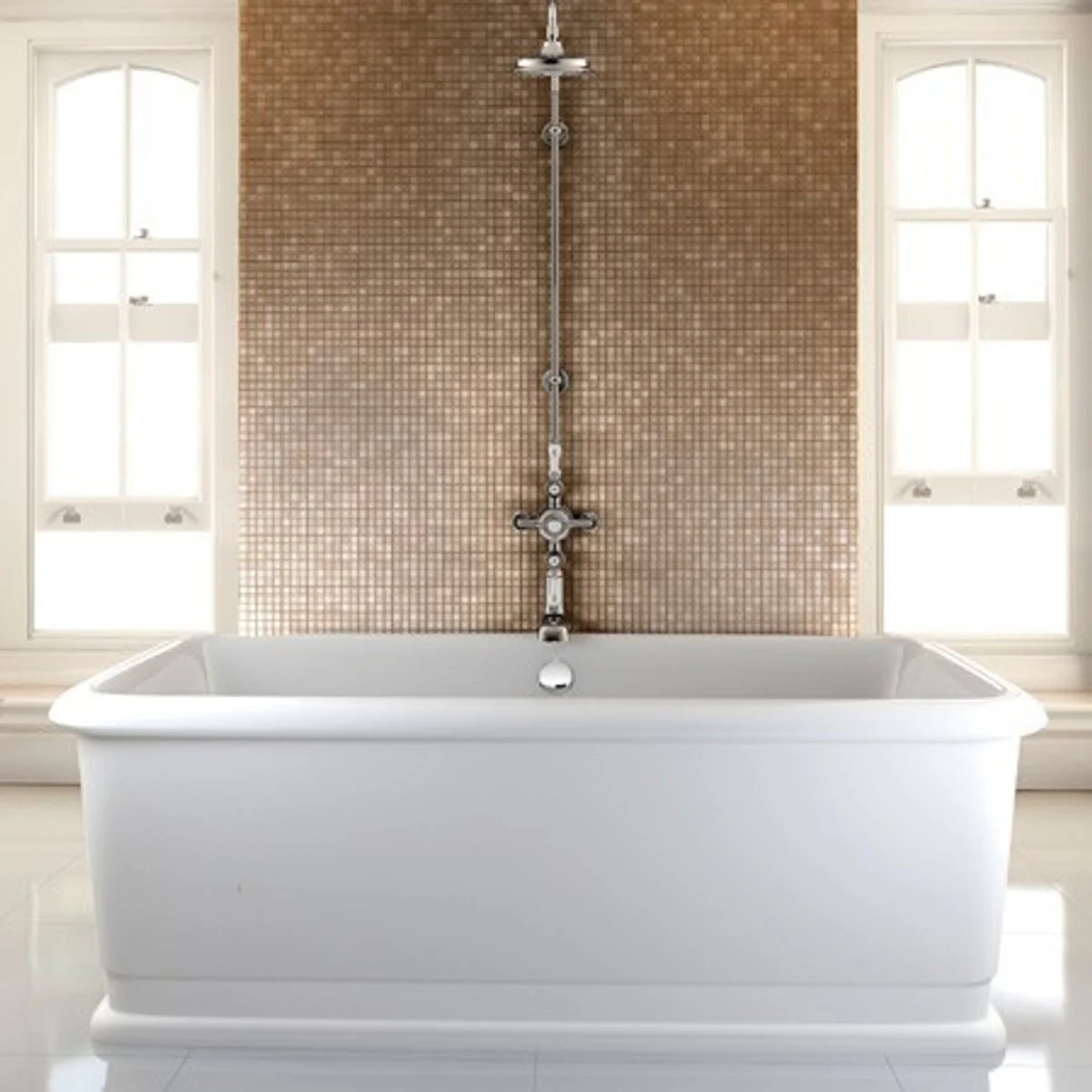 Badewanne freistehend rechteckig 1800mm BLon - Freistehende Retro Antik Badewanne