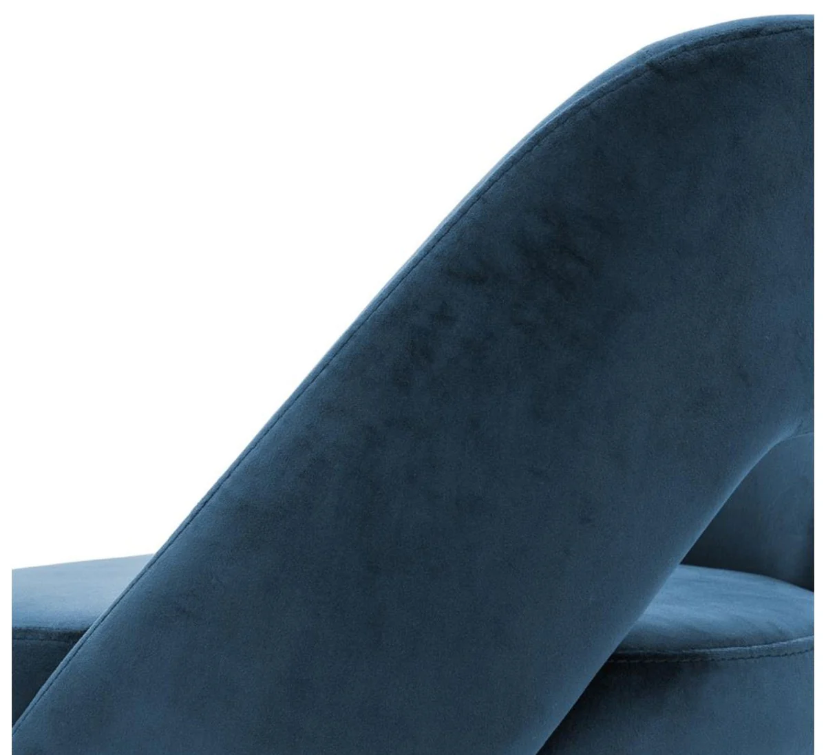 Luxus Barstuhl Blau / Schwarz 50 x 50 x H. 100 cm - Luxus Barhocker mit Rückenlehne