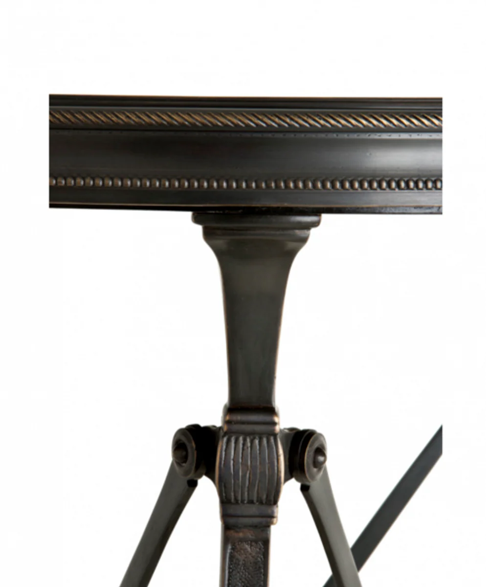 Luxus Art Deco Designer Beistelltisch Anthrazit - Hotel Tisch Möbel