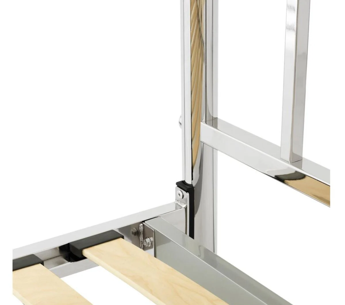 Luxus Bett Silber 186,5 x 225 x H. 145 cm - Designer Möbel