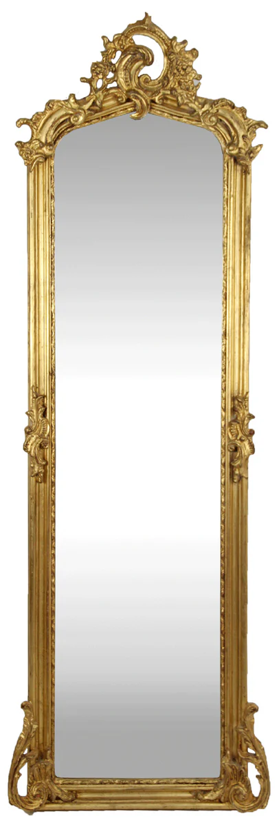Barock Spiegel Gold 55 x H. 175 cm - Antik Stil Wandspiegel - Barock Möbel