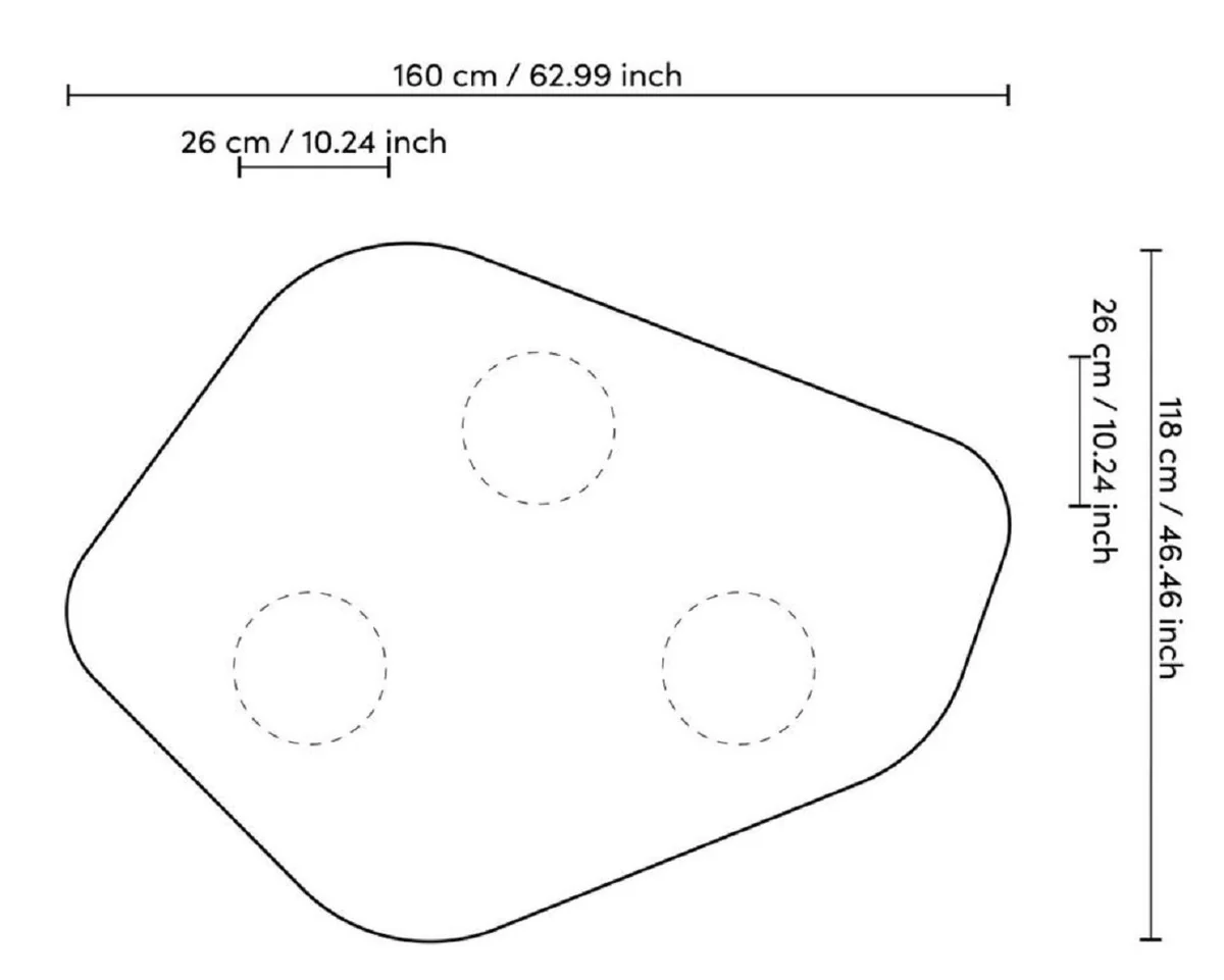 Luxus Fiberglas Couchtisch Hochglanz Weiß 160 x 118 x H. 33 cm - Fiberglas Wohnzimmertisch - Wohnzimmer Möbel - Hotel Möbel - Luxus Möbel - Fiberglas Möbel
