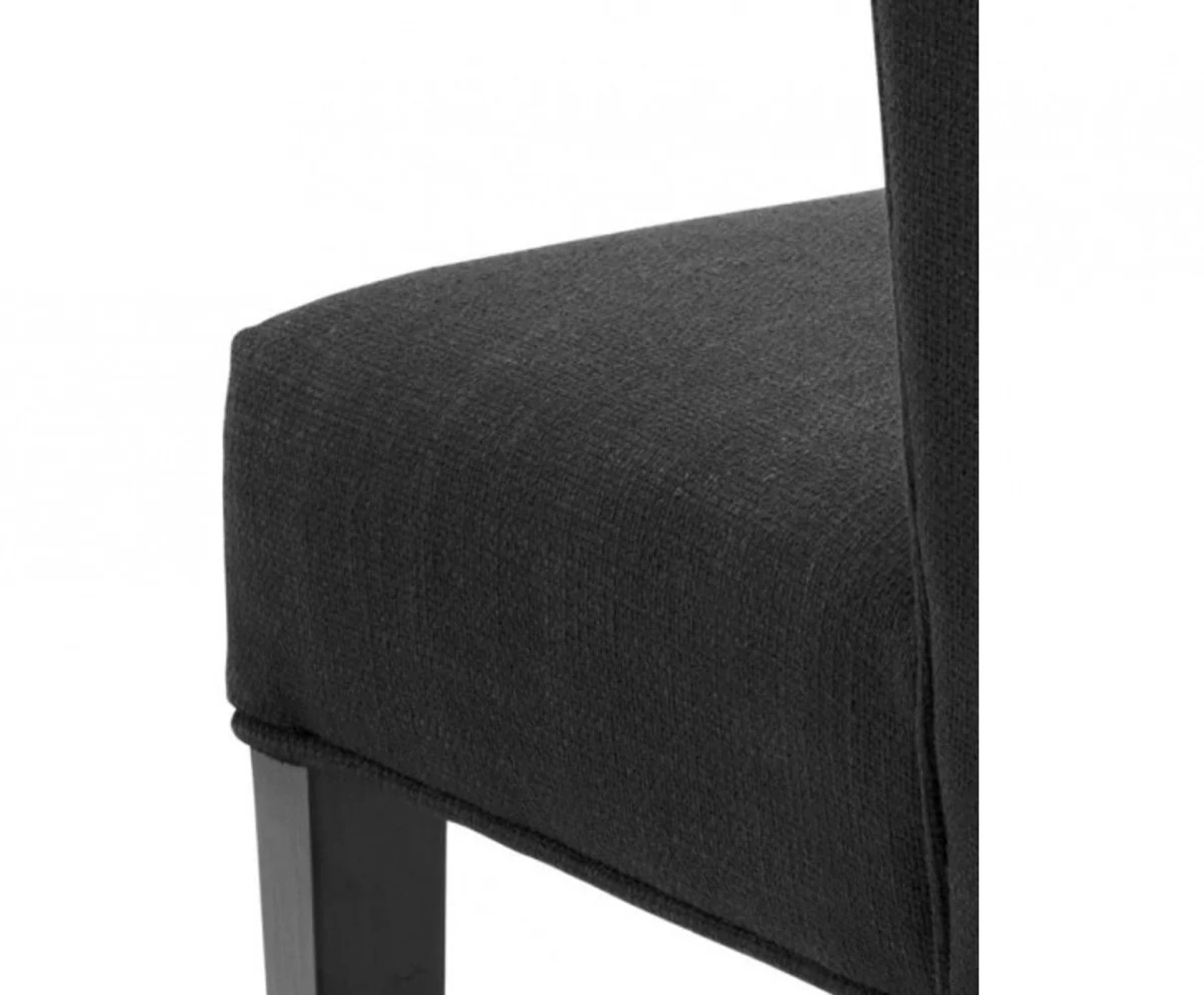 Luxus Esszimmer Stuhl Schwarz - Club Hotel Möbel