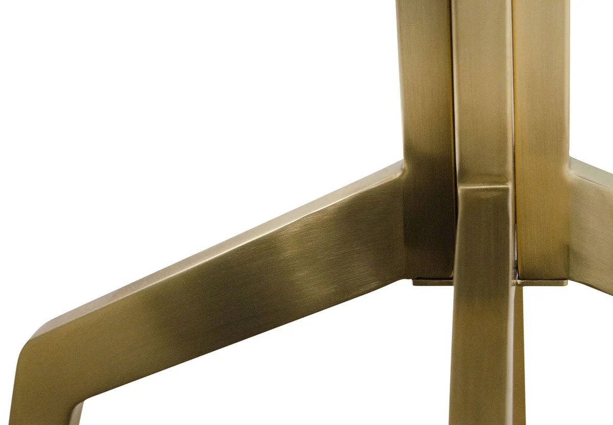 Luxus Esstisch Gold / Schwarz 80 x H. 76 cm - Esszimmermöbel