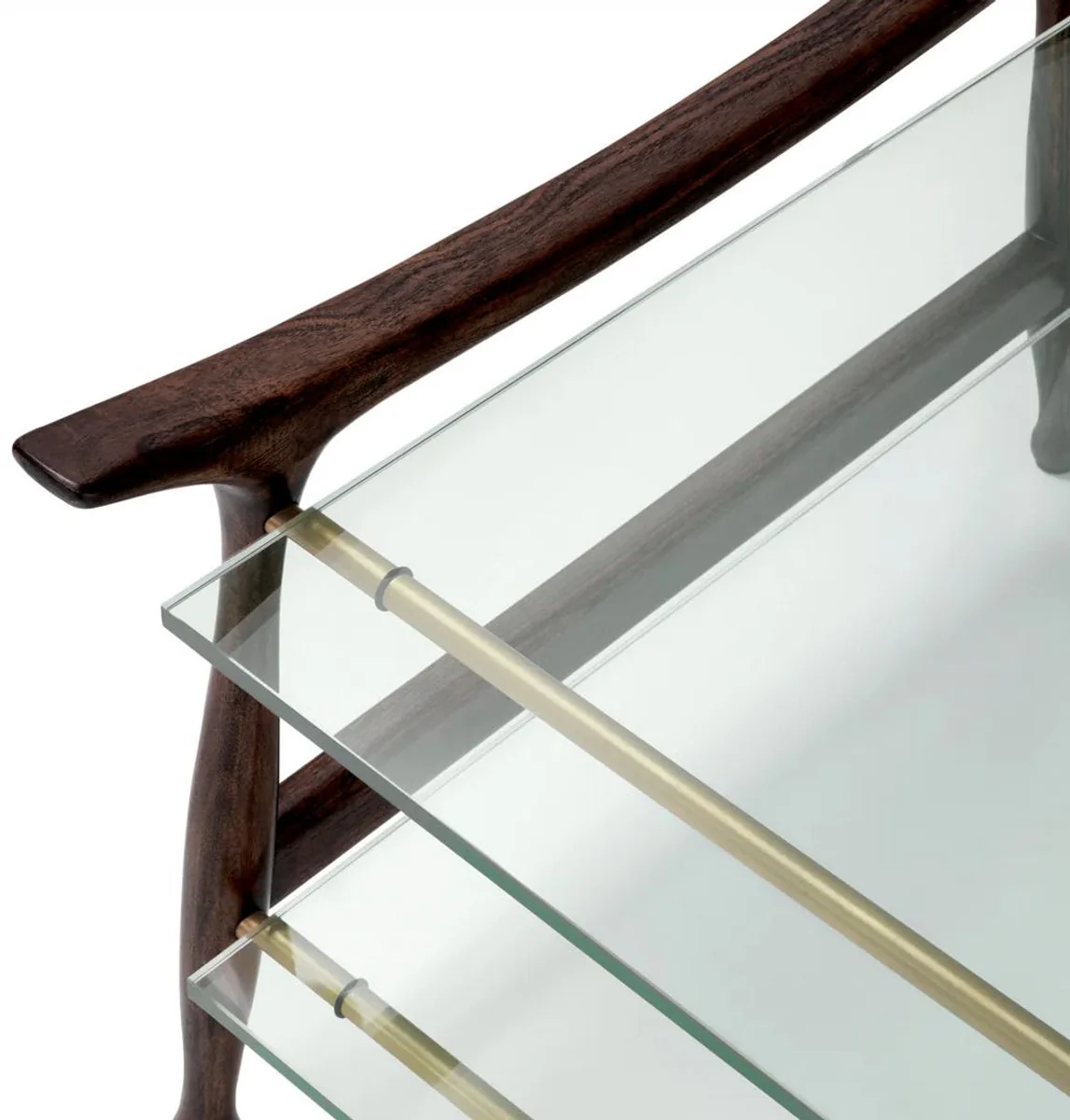 Luxus Couchtisch Braun 74,5 x 75,5 x H. 46 cm