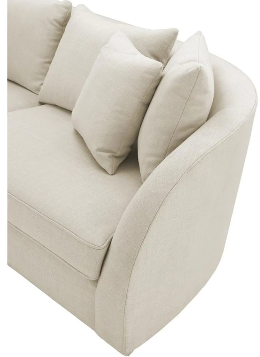 Luxus Hotel Sofa Naturfarbig 255 x 91 x H. 72 cm - Designer Kollektion