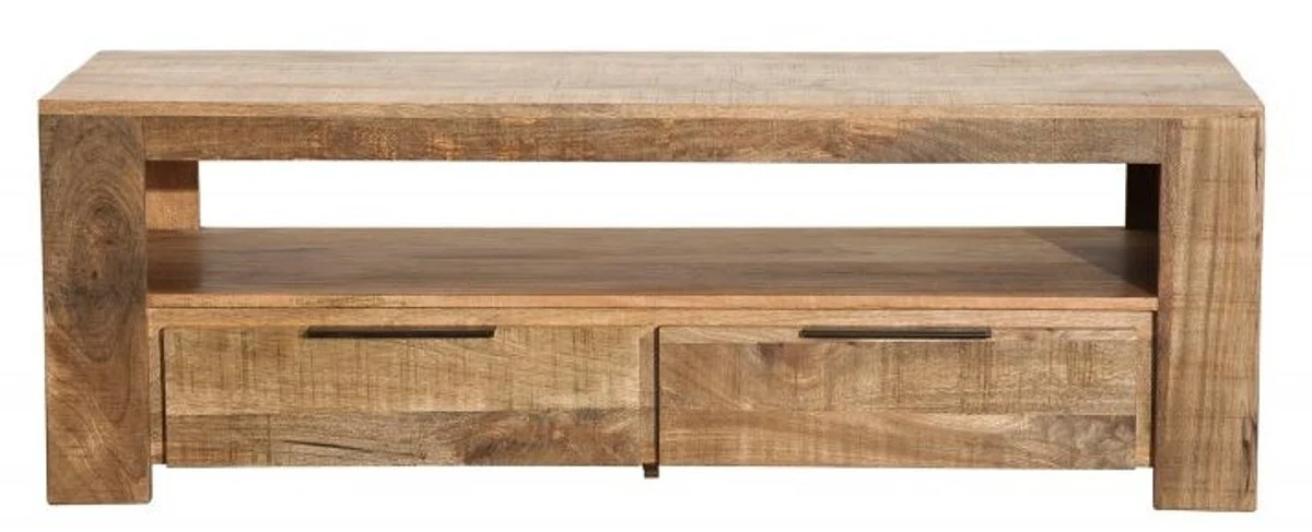 Designer Fernsehschrank Natur B.130cm x H.45cm x T.45cm - Sideboard - Kommode - Handgefertigt aus Mango Massivholz!