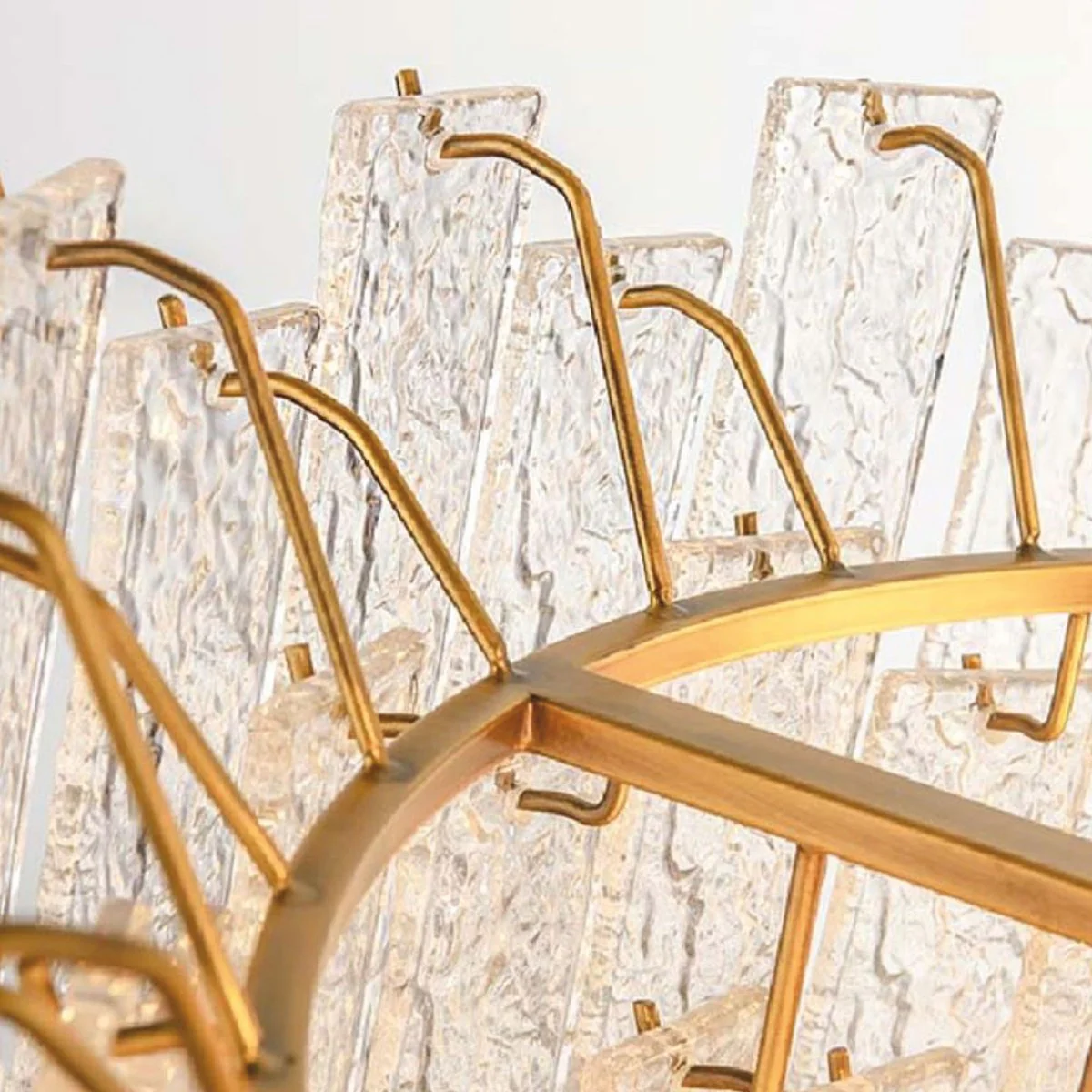 Luxus Glas Kronleuchter Messing Ø 52 cm - Hotel & Wohnzimmer Kronleuchter