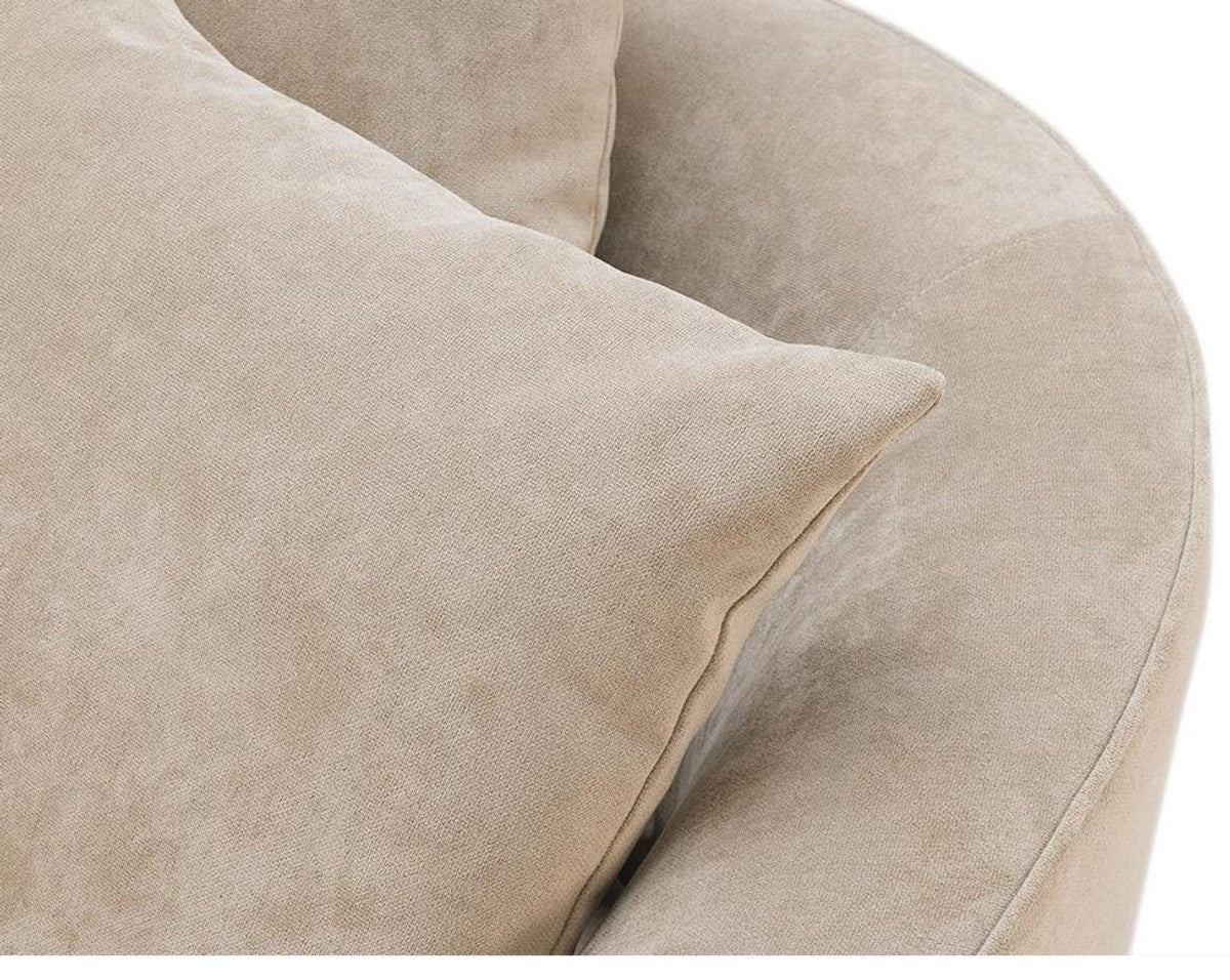 Luxus Hotel Salon Sessel Greige 101 x 91 x H. 72 cm - Wohnzimmer Möbel