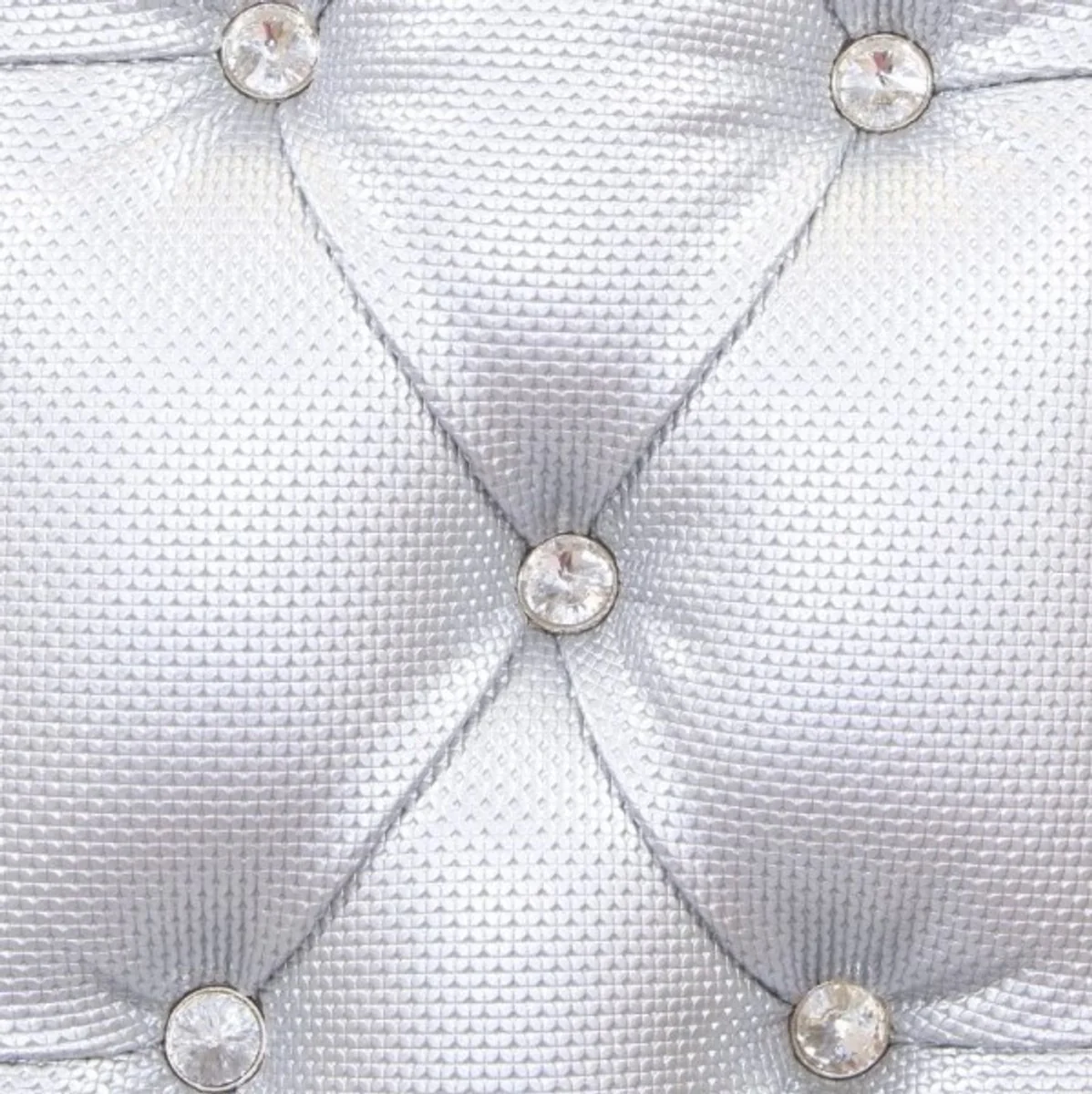 High Heel Sessel mit Dekosteinen Silber Luxus Design - Designer Sessel - Club Möbel - Schuh Stuhl Sessel