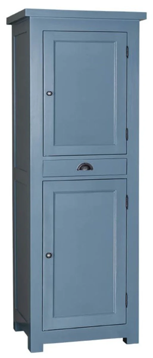 Landhausstil Küchenschrank mit 2 Türen und Schublade Blau 67 x 50 x H. 180 cm - Küchenmöbel