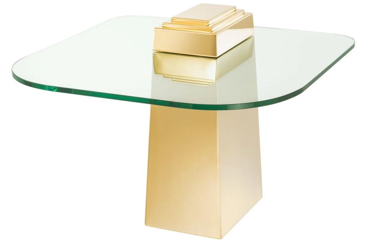 Luxus Beistelltisch Gold 65 x 65 x H. 51 cm - Luxus Qualität